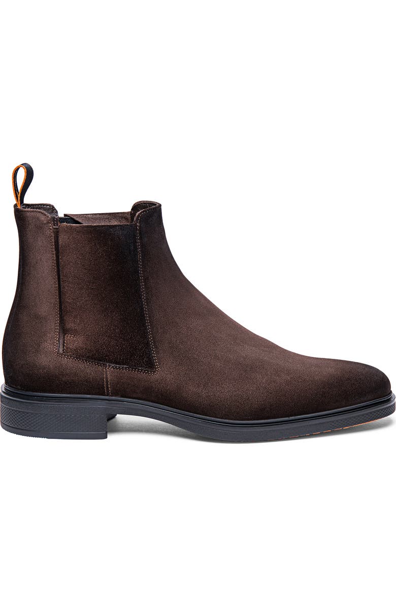Santoni Easy Chelsea Boot, Alternate, color, Dark Brown