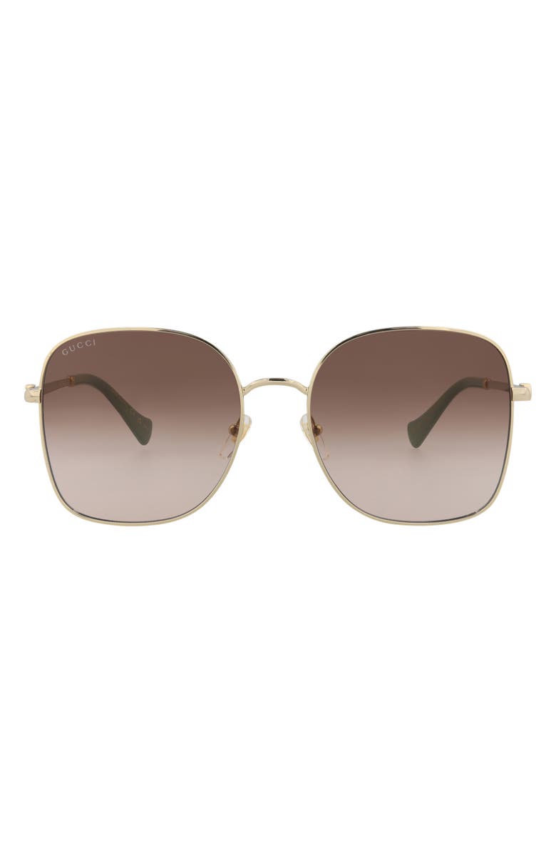 Gucci 59mm Square Sunglasses, Main, color, 