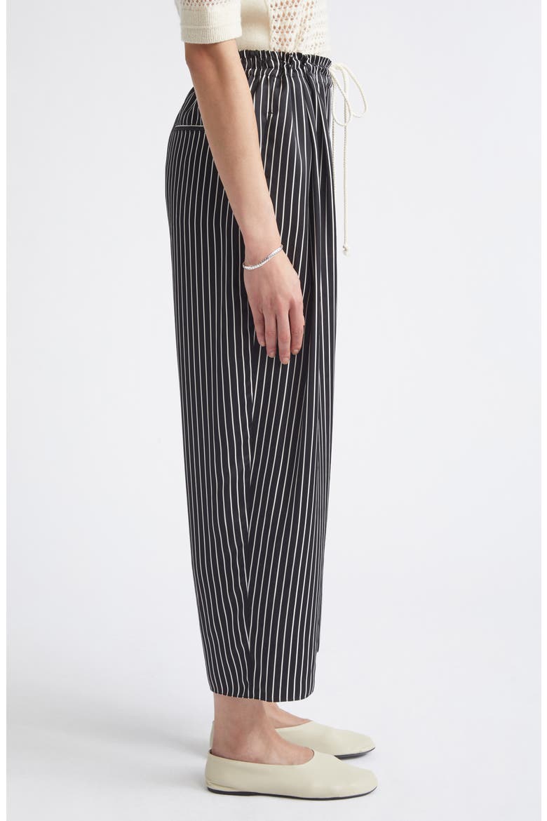 Balloon Drawstring Pants, Alternate, color, BLACK STRIPE