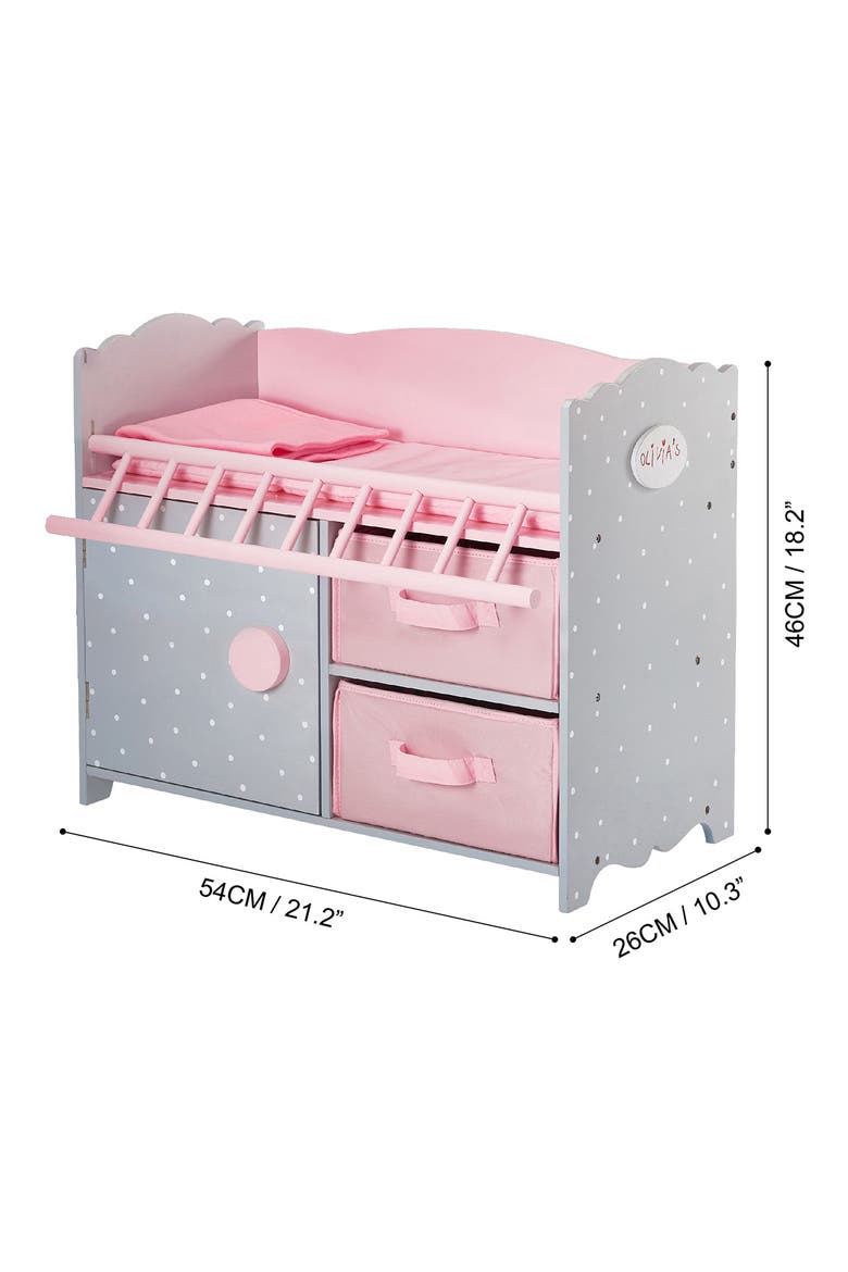 Olivia's Little World Polka Dot Baby Doll Crib, Alternate, color, ASSORTED