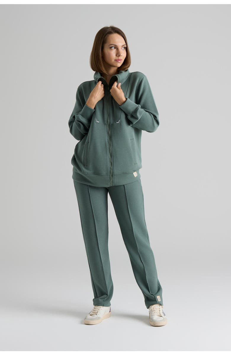 Le Fafo Raven Zip Up Jacket, Alternate, color, Green