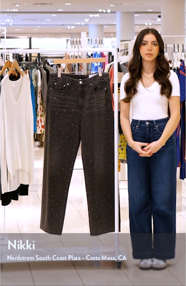 Logan Embellished Wide Leg Jeans, sales video thumbnail