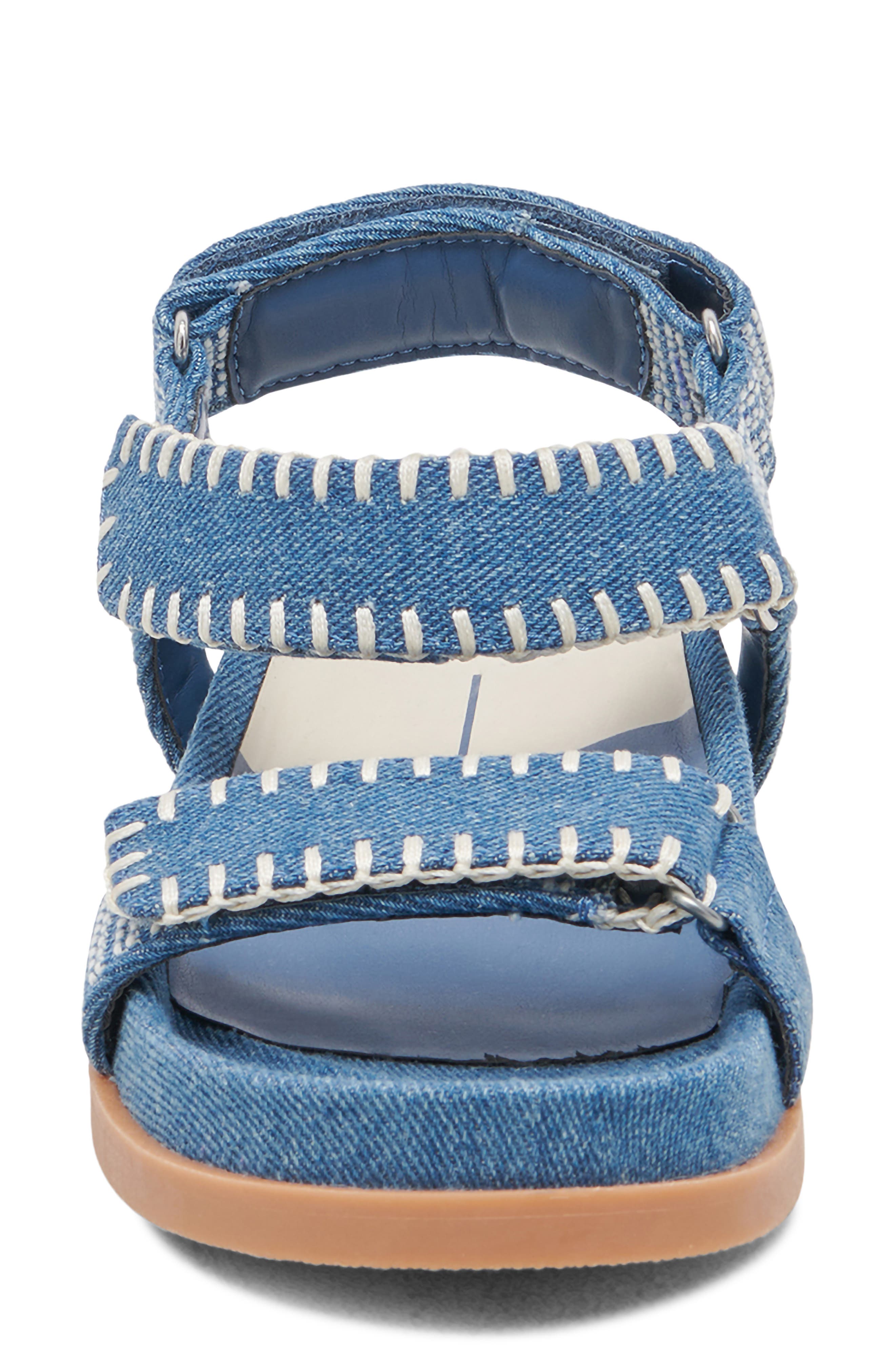 Dolce Vita Senora Stitched Sandal, Alternate, color, Blue Multi