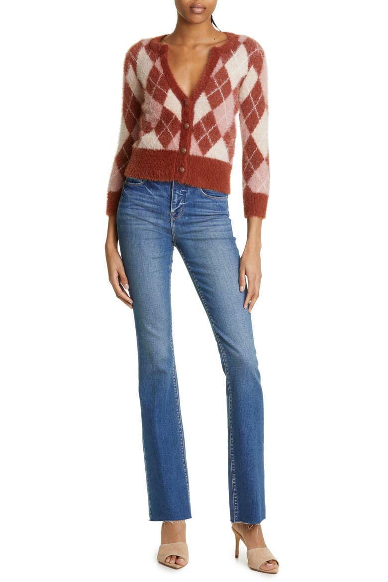 Ruth Raw Hem Straight Leg Jeans, Alternate, color, CAMBRIDGE