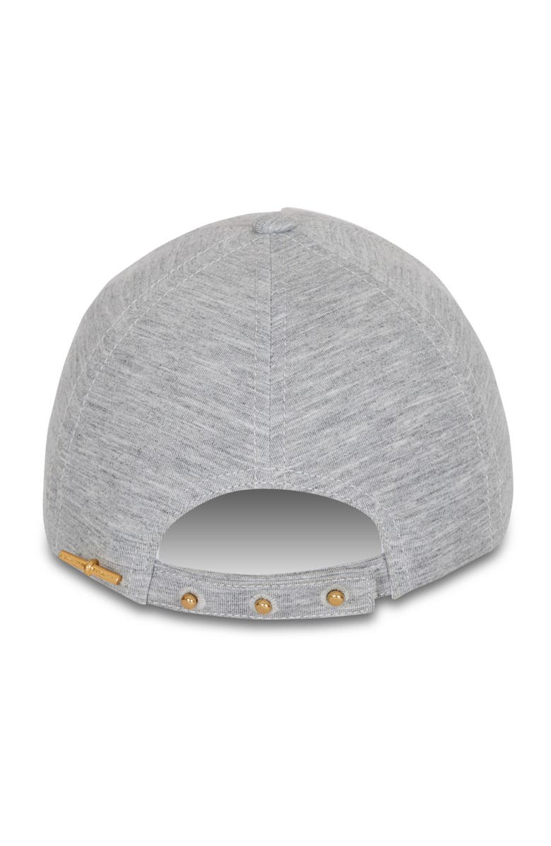 Balmain Embroidered jersey cap, Alternate, color, Grey