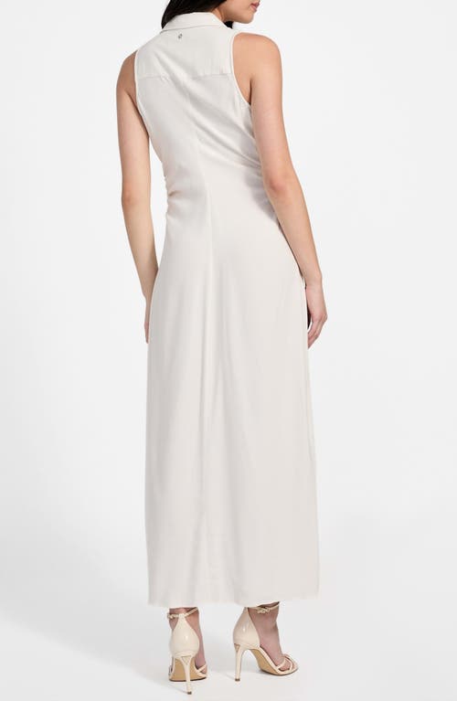 Guess Liliane Sleeveless Maxi Shirtdress In White