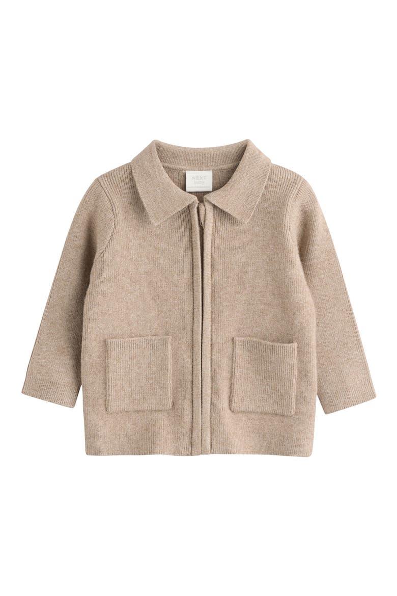 Kids' Zip Front Cardigan, Main, color, NEUTRAL