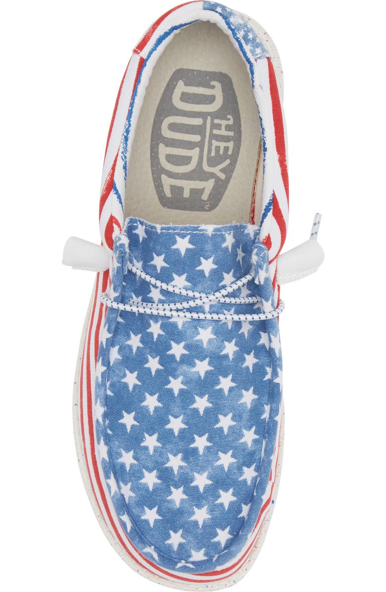 Hey Dude Wally Patriotic Slip-On Shoe, Alternate, color, Stars And Stripes