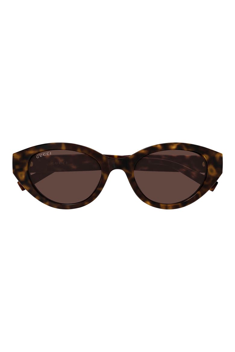 52mm Cat Eye Sunglasses, Main, color, HAVANA