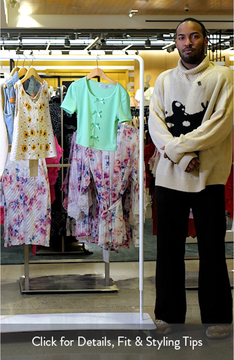 Kids' Bow Accent Rib T-Shirt, sales video thumbnail