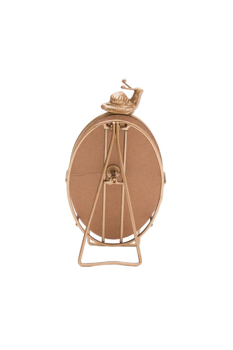 4x6 Gabby Snail Brass Photo Frame, Alternate, color, Pink