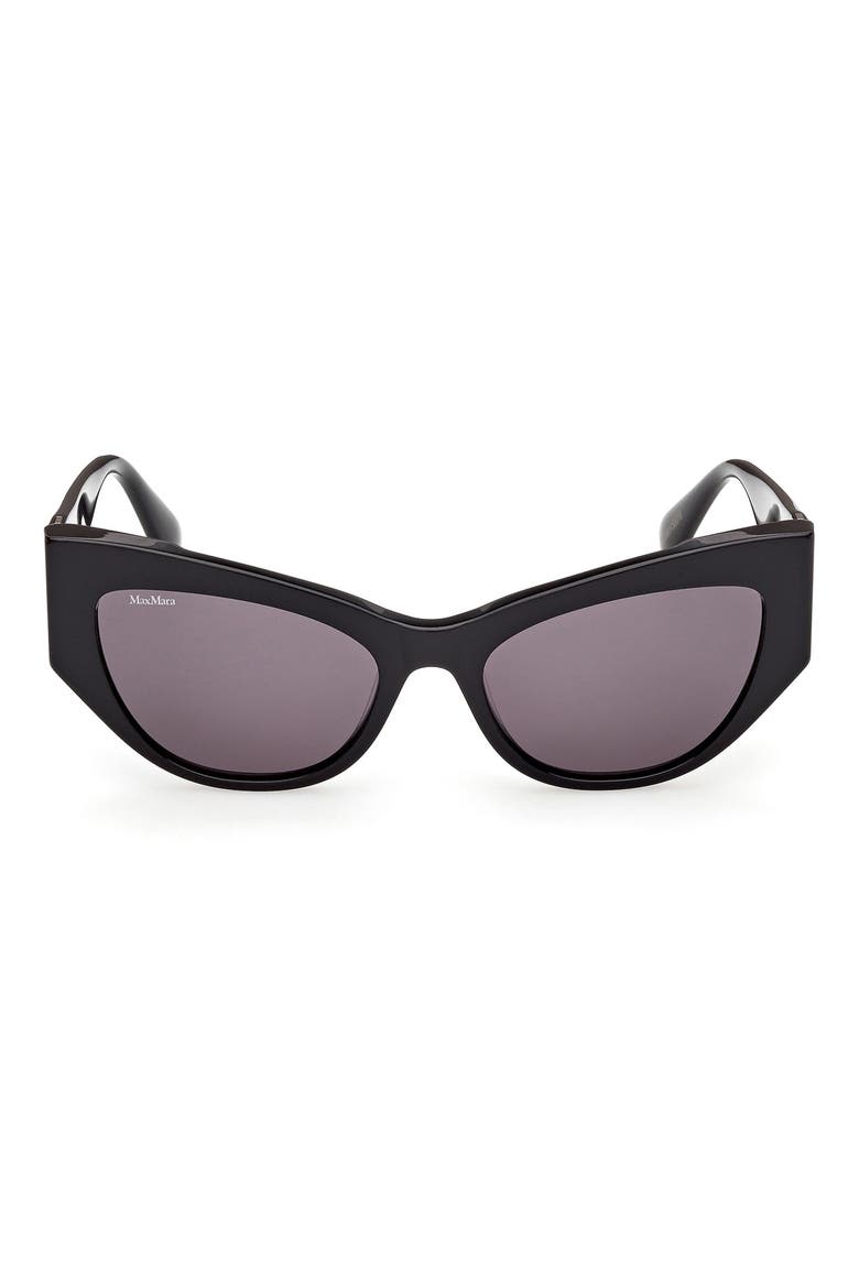 54mm Cat Eye Sunglasses, Main, color, SHINY BLACK / SMOKE LENSES