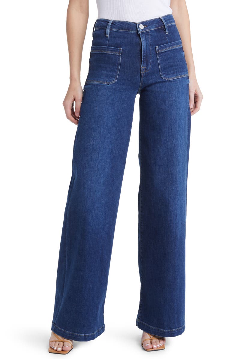 FRAME Wide Leg Stretch Denim Jeans, Main, color,