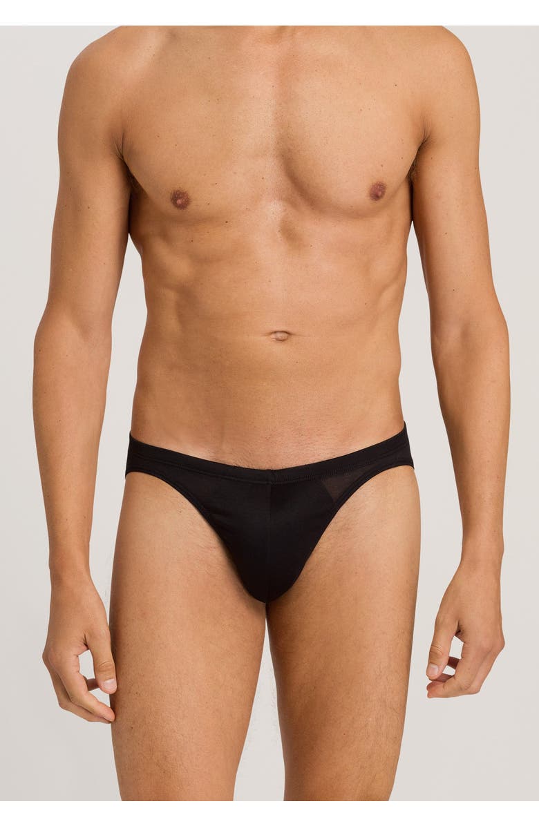 Hanro Cotton Sporty Cotton Bikini Brief, Alternate, color, Black