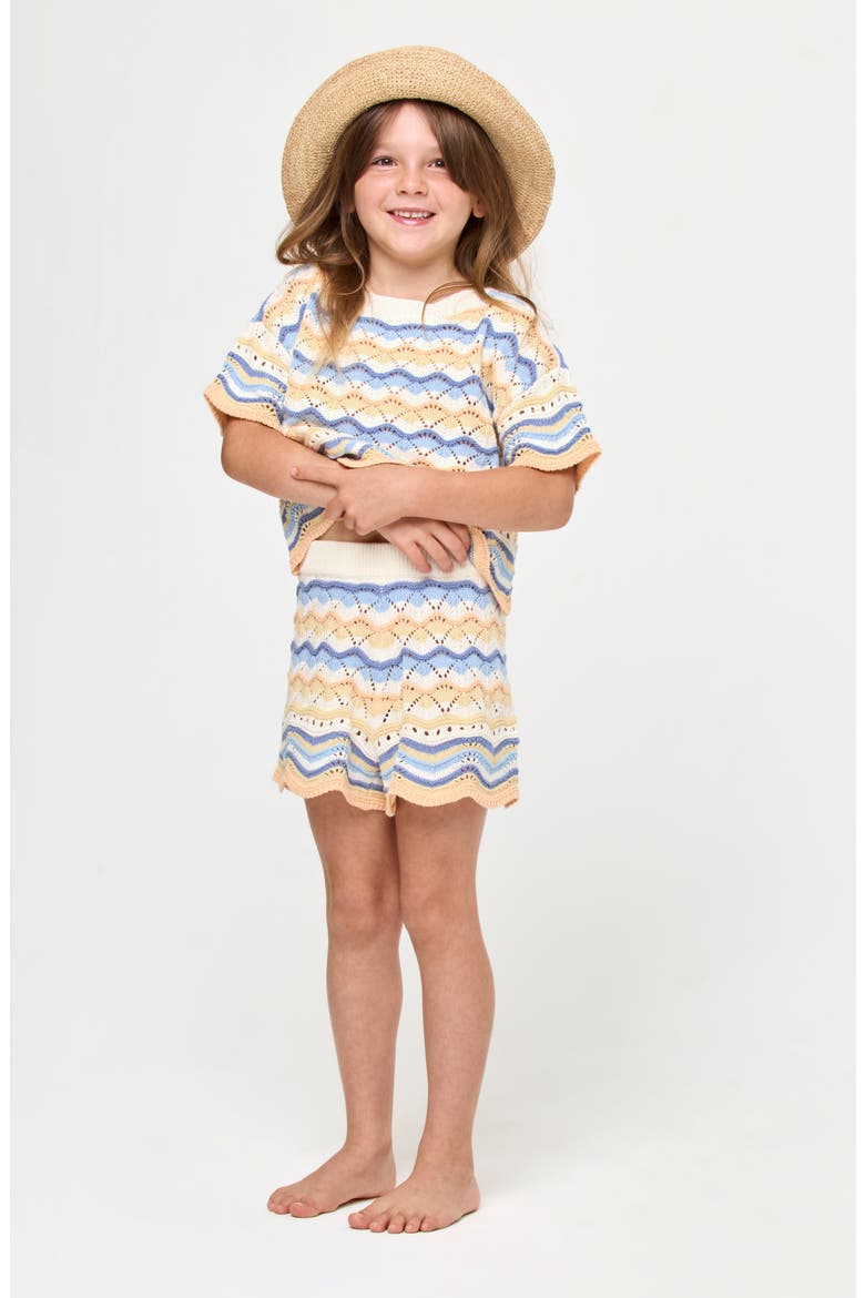 Kids' Sunnie Knit Top & Shorts Set, Main, color, DAYDREAMER