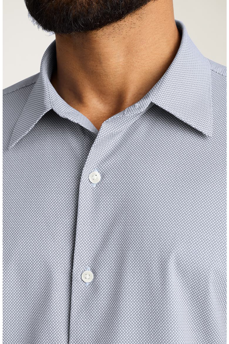 Tech Slim Fit Geo Print Performance Button-Up Shirt, Alternate, color, RHOADS WAVE GEO C36