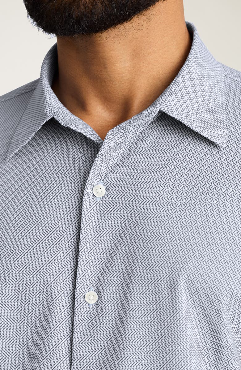 Bonobos Tech Slim Fit Geo Print Performance Button-Up Shirt, Alternate, color, Rhoads Wave Geo C36