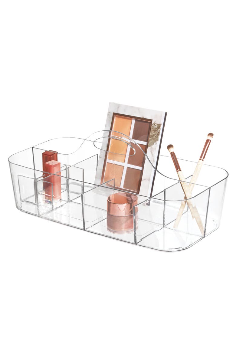 Plastic Cosmetic Organizer Tote, Alternate, color, Clear