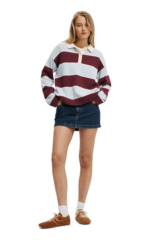 Cotton On Cotton Long Sleeve Polo In Multi