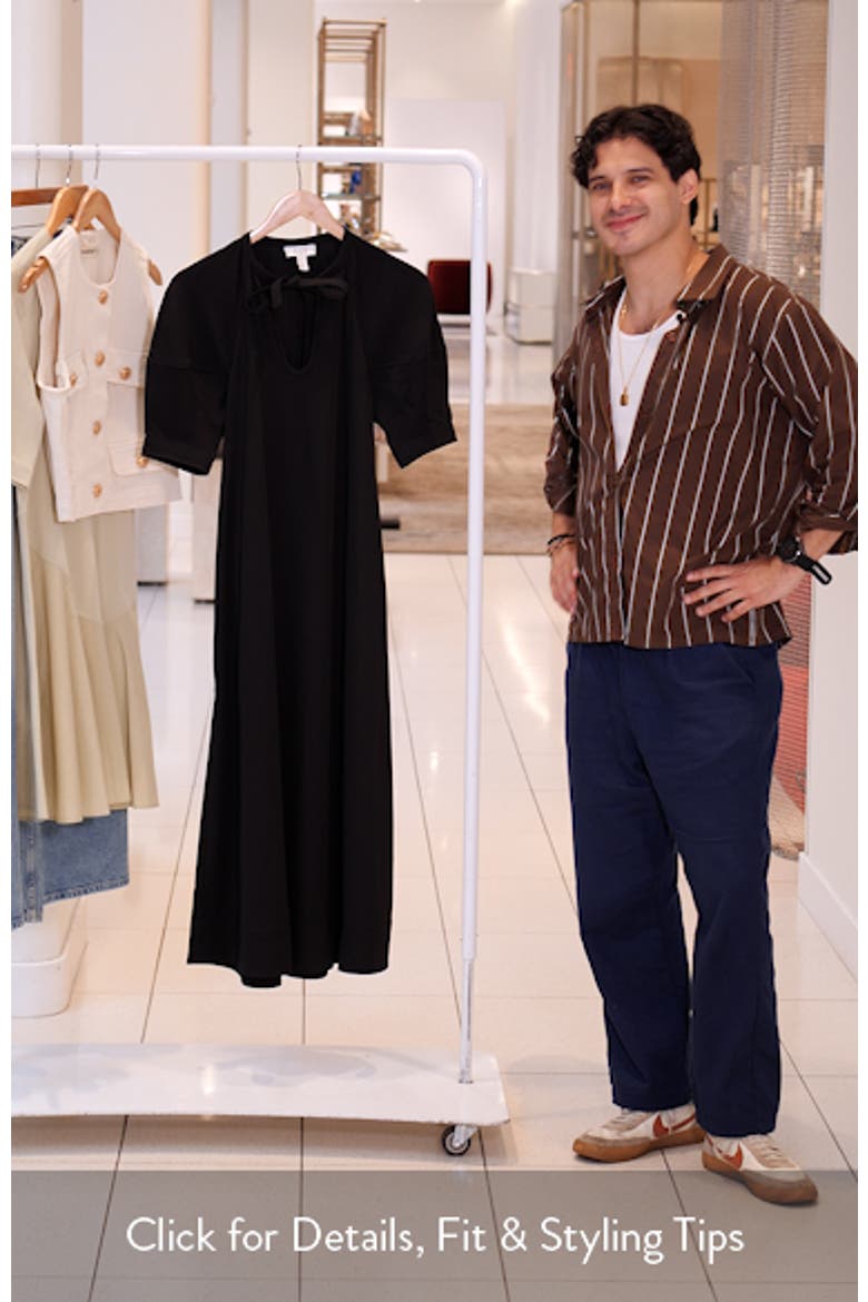 Tie Neck Midi Dress video
