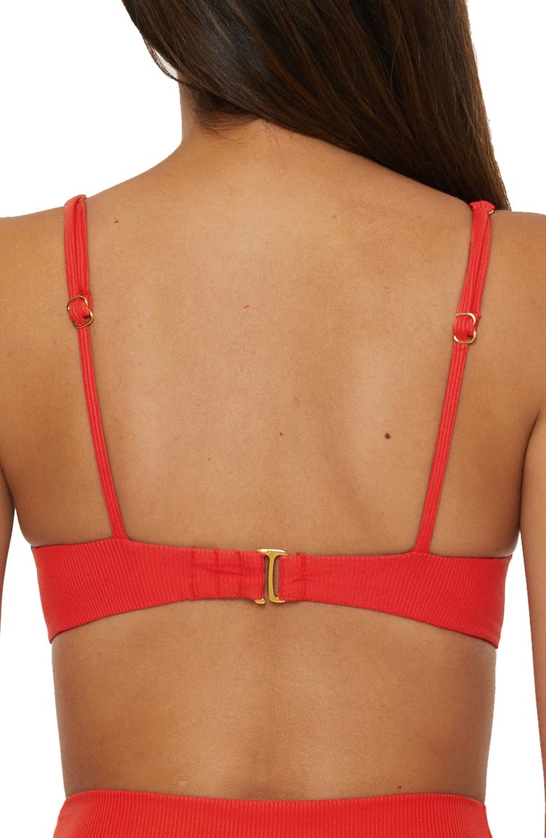 Becca Modern Edge Underwire Bikini Top, Alternate, color, Fire