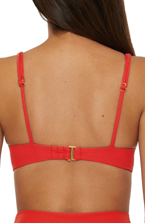 Becca Modern Edge Underwire Bikini Top In Fire