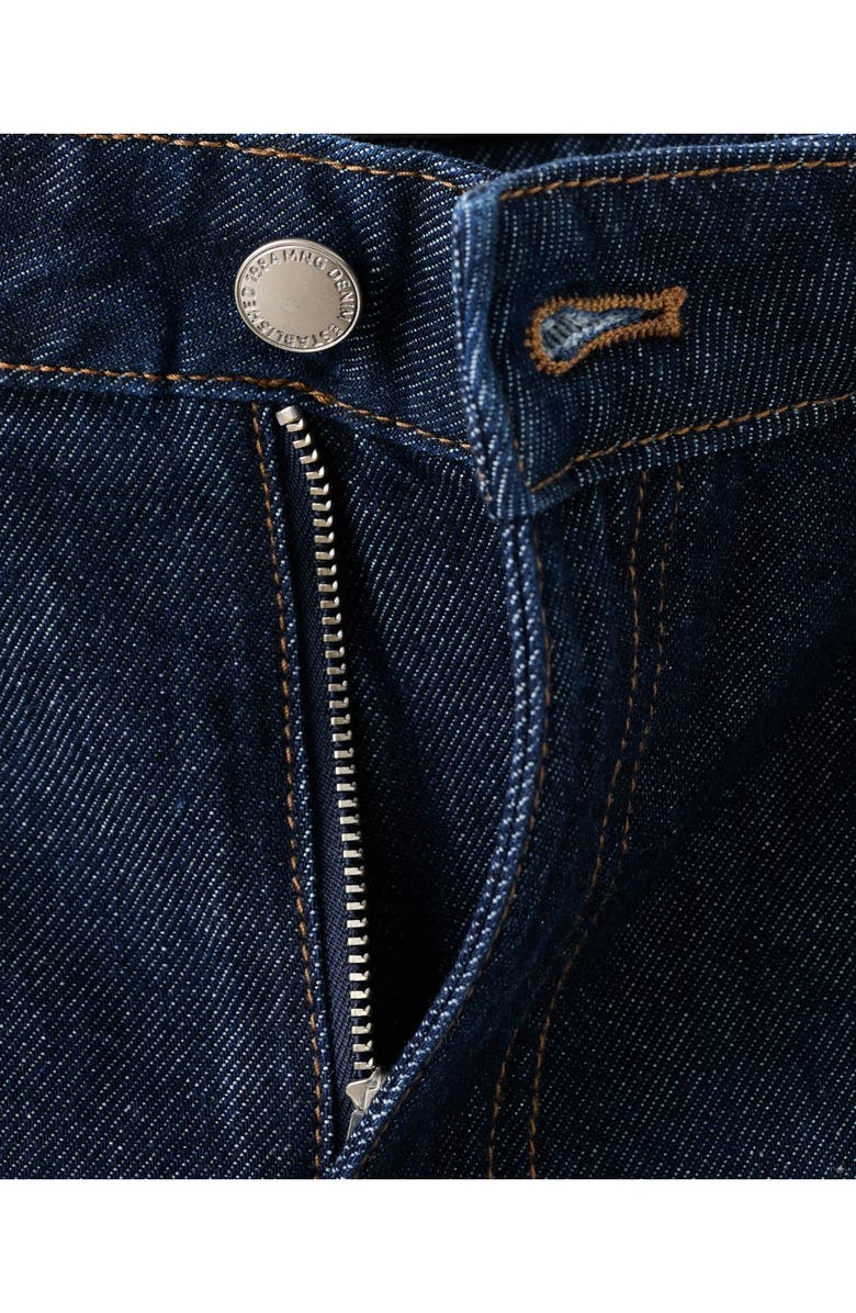 MANGO High Waist Long Denim Shorts, Alternate, color, Open Blue