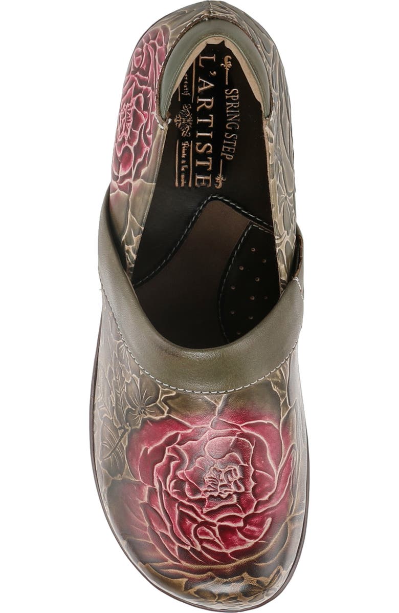 L'Artiste by Spring Step Elkayjay Clog, Alternate, color, Olive Multi