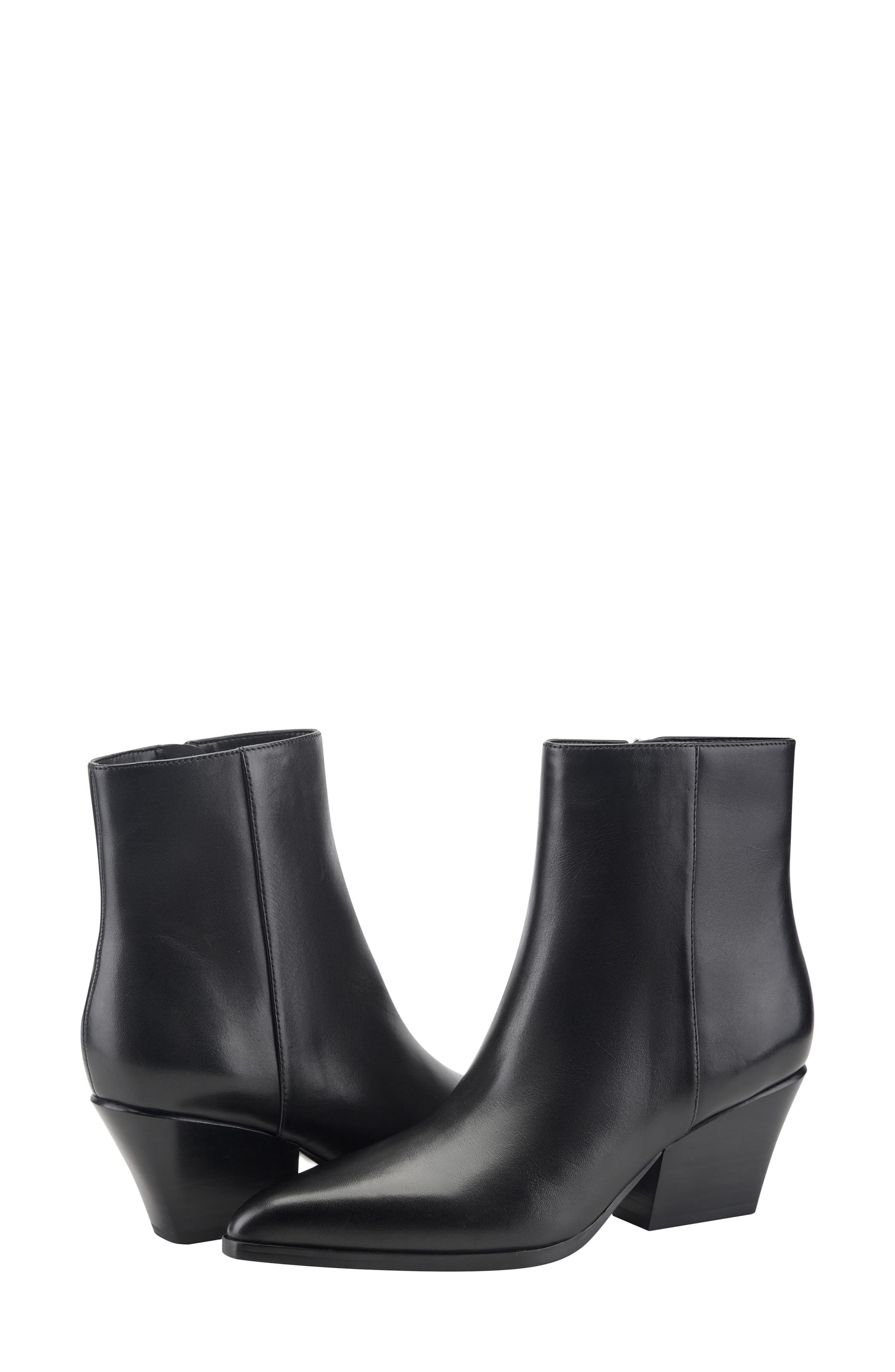 Tarrin Pointed Toe Bootie, Alternate, color, BLACK