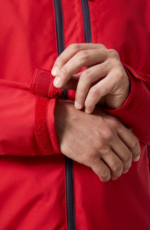 Helly Hansen Hooded Crew 2.0 Waterproof Midlayer Sailing Jacket In 162 Red