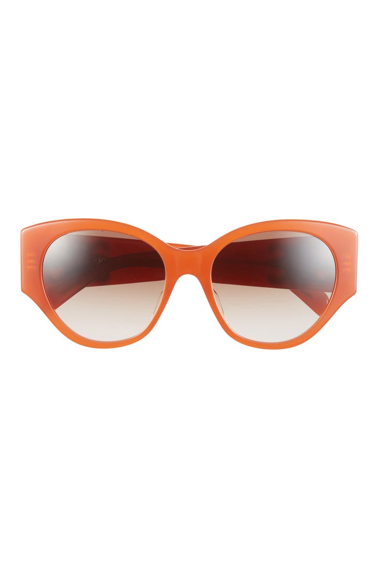 Maxi Triomphe 55mm Butterfly Sunglasses, Main, color, SHINY ORANGE / GRADIENT BROWN