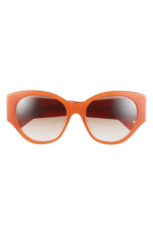 Celine Maxi Triomphe 55mm Butterfly Sunglasses In Orange