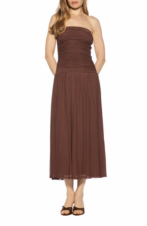 Seraphina Strapless Midi Dress