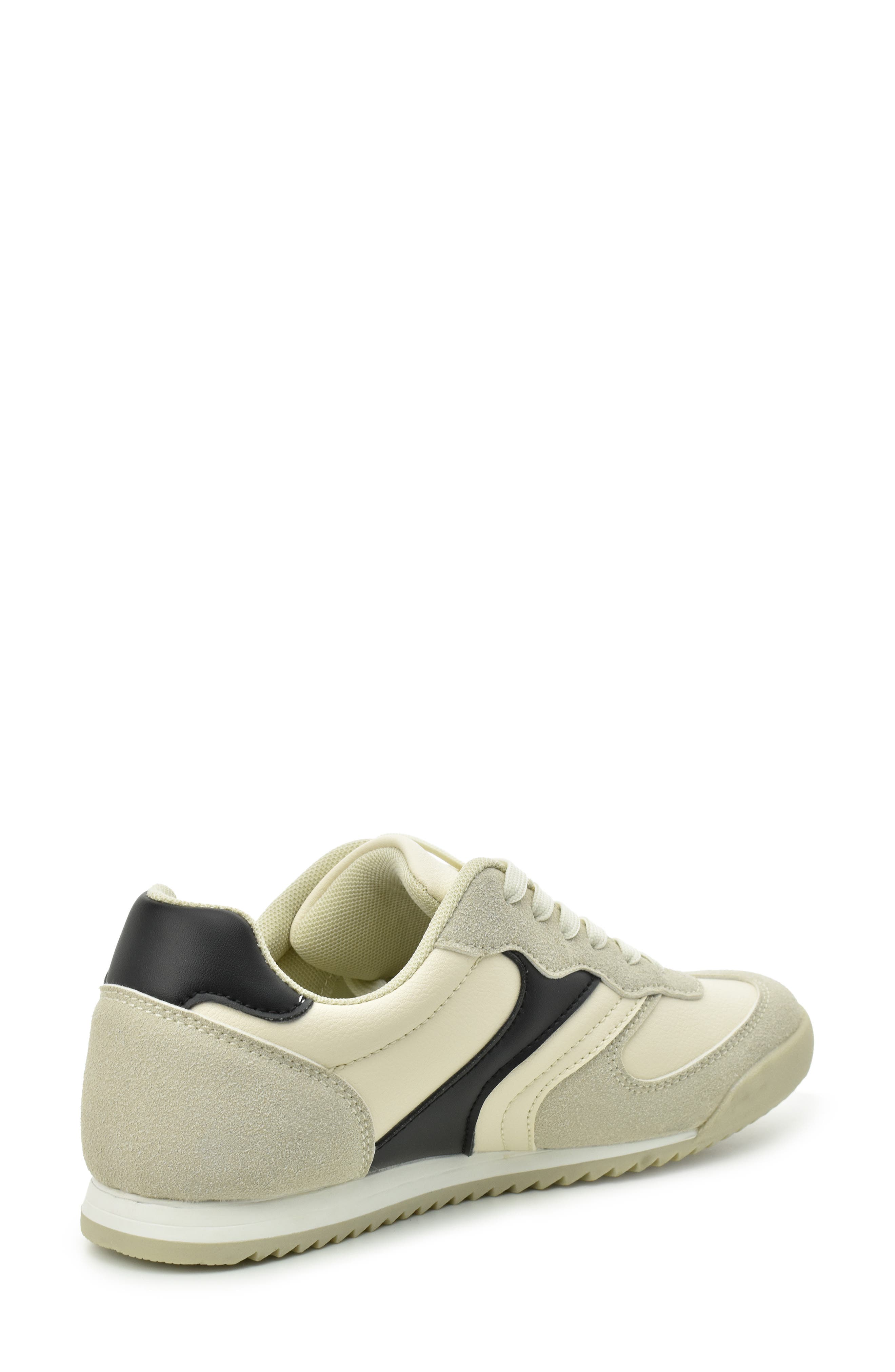 Nicole Miller Low Top Sport Sneaker, Alternate, color, Beige Black