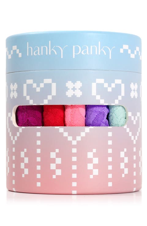 Holiday Assorted 5-Pack Original Rise Thongs