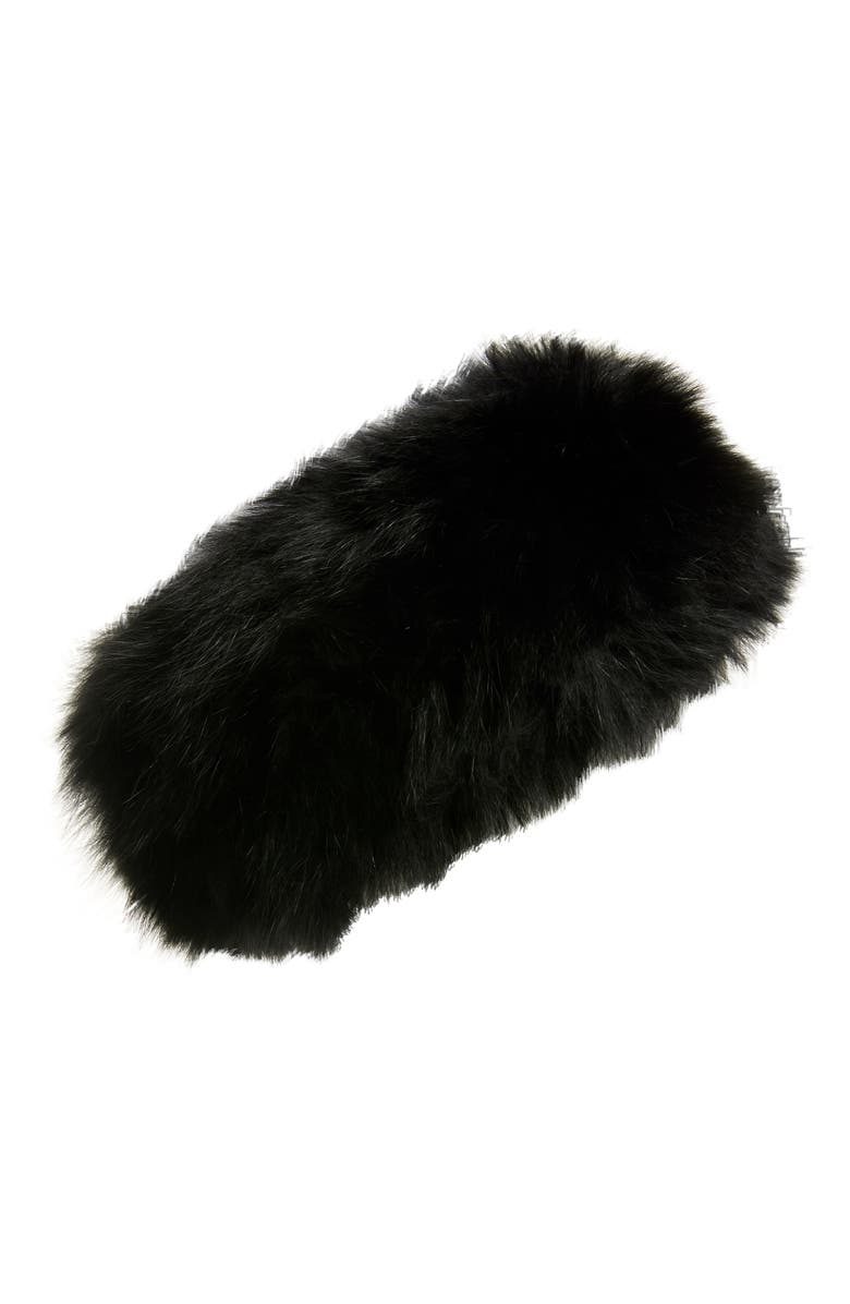 La Fiorentina Genuine Fox Fur Headband, Main, color, 