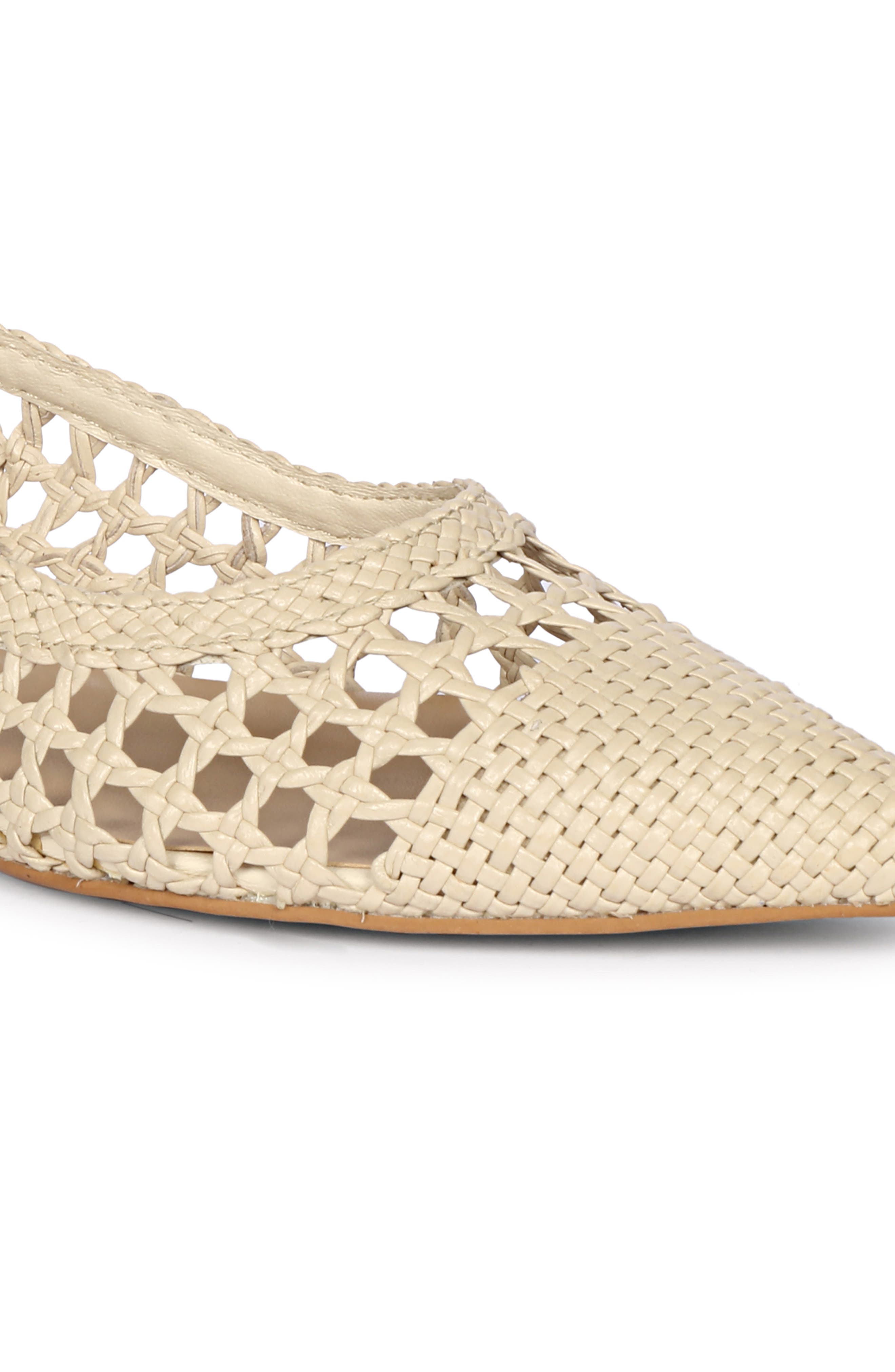 SAINT G Chayya Woven Slingback Flat, Alternate, color, Ivory