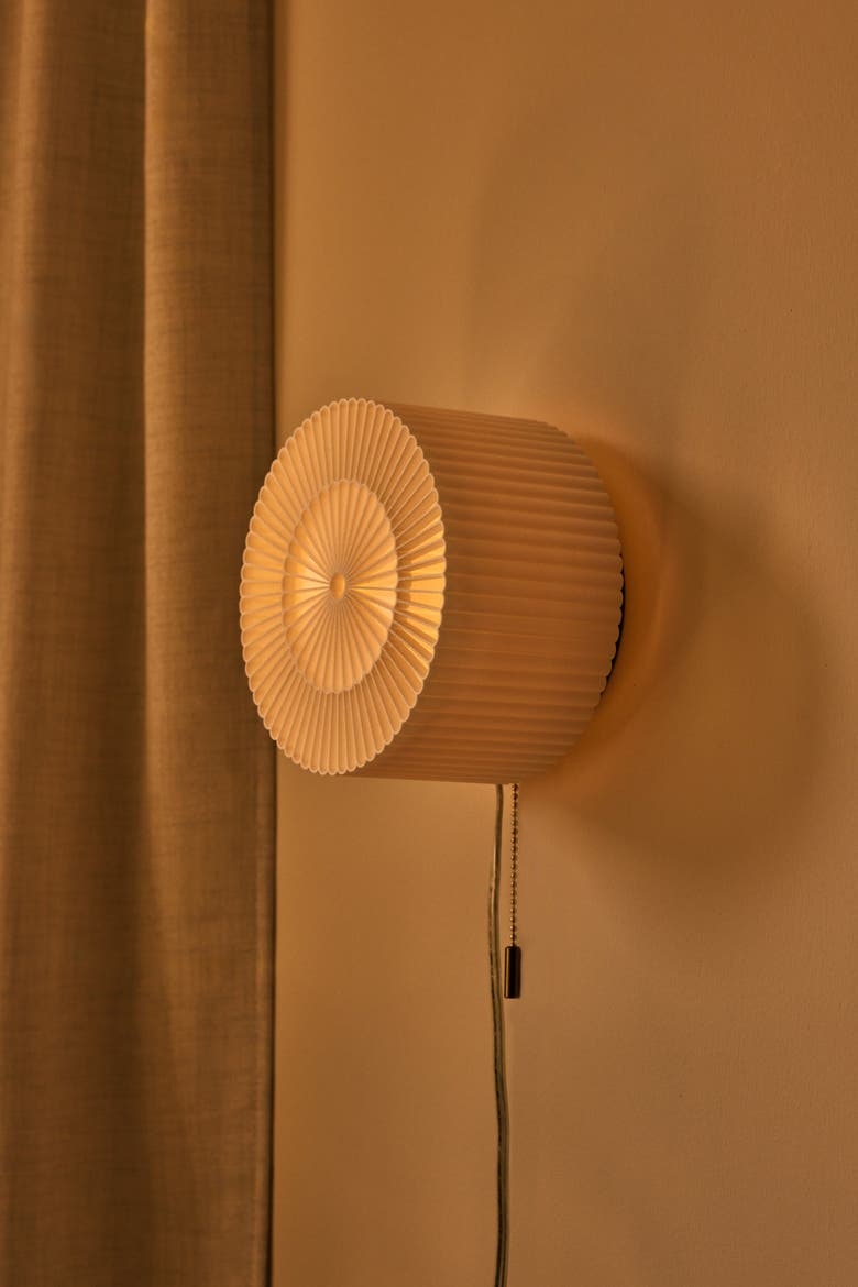 Rosette Sconce, Alternate, color, White