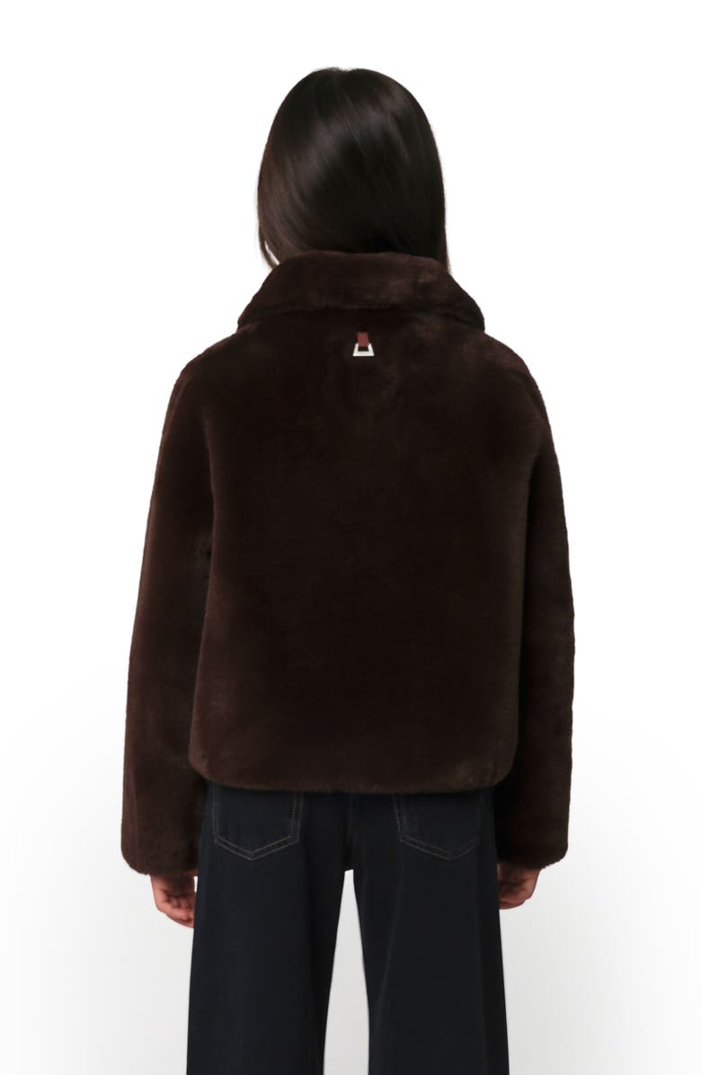 Apparis Kids' Elis Pluche<sup>™</sup> Faux Fur Coat, Alternate, color, Espresso