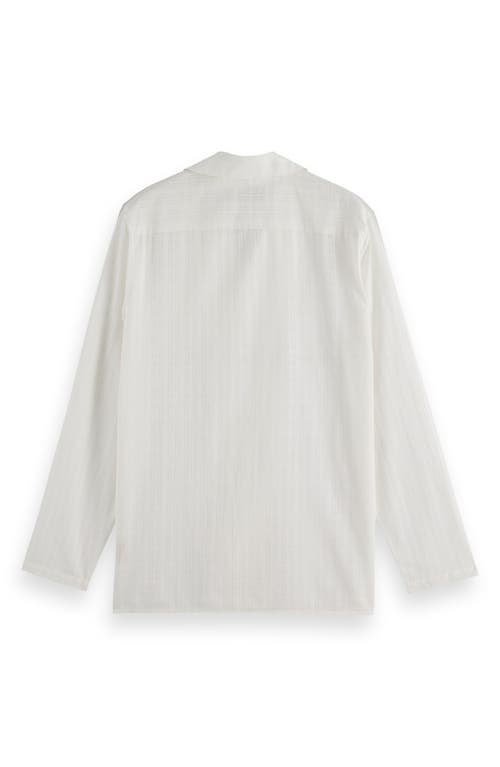 Scotch & Soda Classic Fit Cotton Voile Button-up Shirt In Neutral
