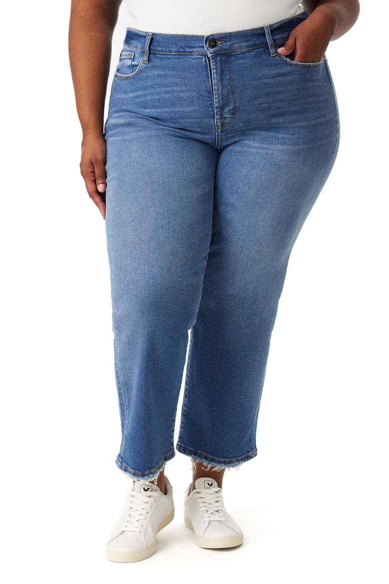 Ella High Waist Crop Slim Straight Leg Jeans, Main, color, PORTLAND