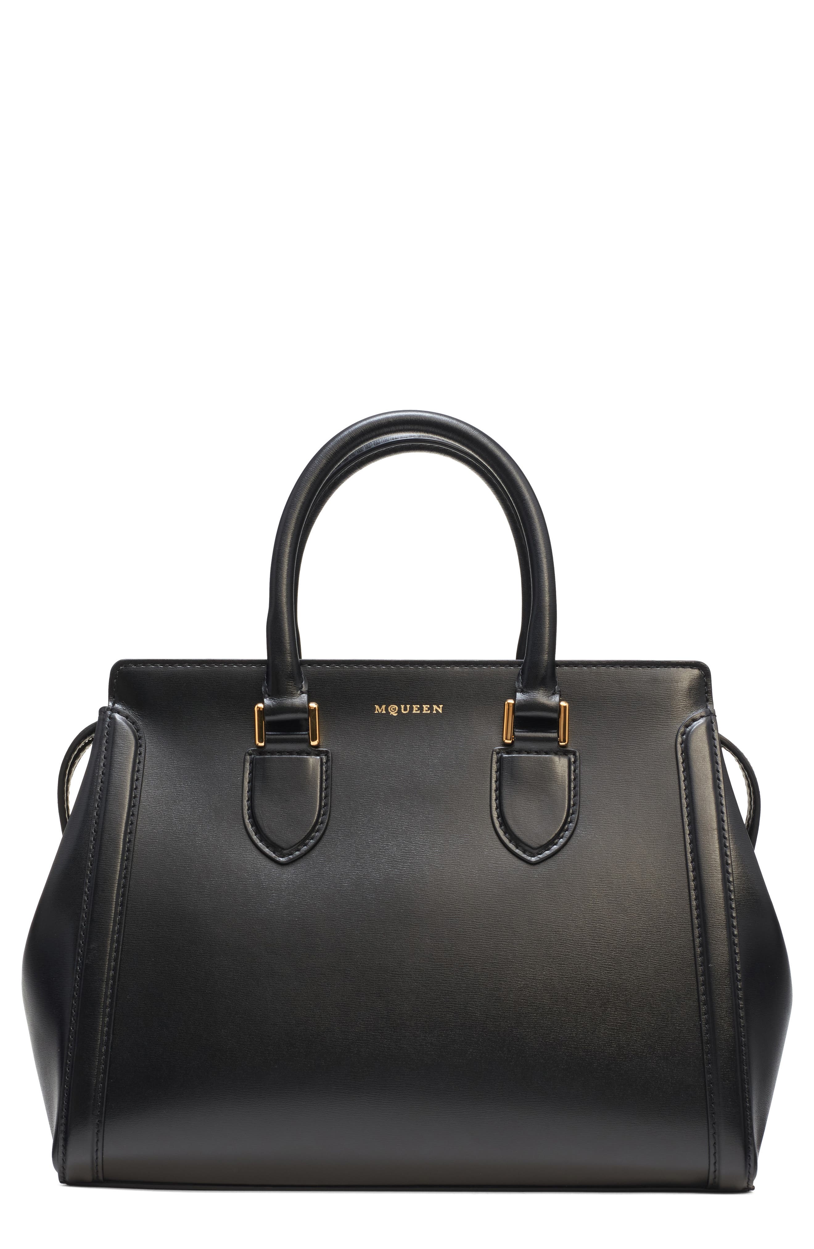 McQueen Large Birdee Boston Handbag, Main, color, 