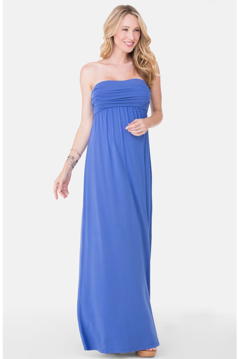 Ingrid & Isabel® Convertible Maxi Maternity Dress, Alternate, color, SAPPHIRE