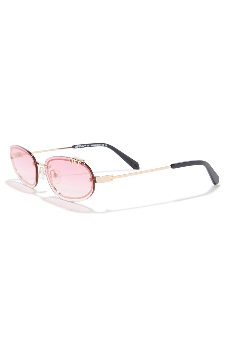 Off-White Miami Gradient Oval Sunglasses, Alternate, color, Gold Gradient Red