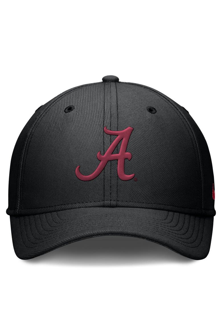 Men's Nike Black Alabama Crimson Tide Rise SwooshFlex Dri-FIT Hat, Alternate, color, Black
