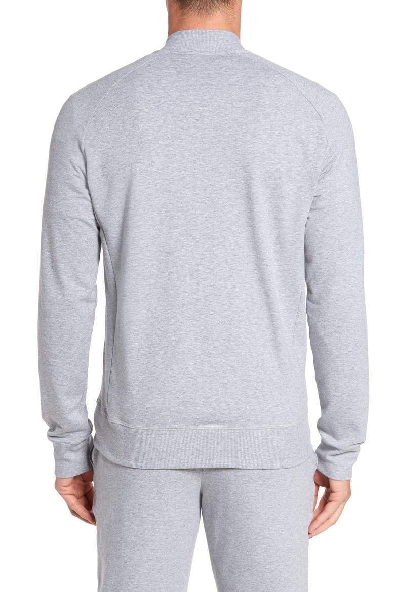 Living Cotton Zip-Up Jacket, Alternate, color, GREY MELANGE