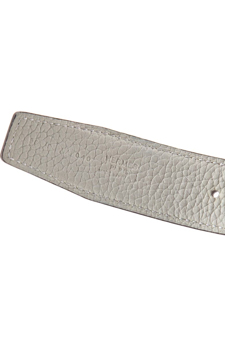 Pre-Owned Hermes Constance Martelee H Reversible Belt Leather with Hammered Hardware Wide, Alternate, color, Brown