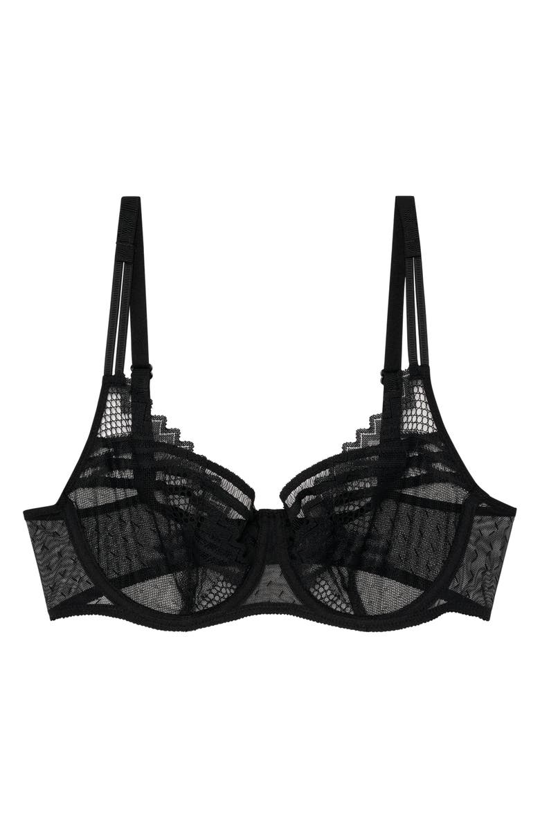 PASSIONATA Rodeo Underwire Demi Bra, Alternate, color, Black