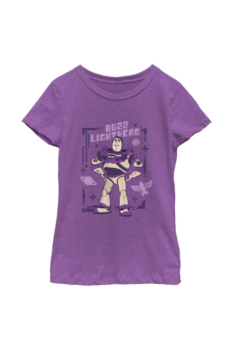 Girls' Purple Buzz Frame T-Shirt, Main, color, Purple Berry