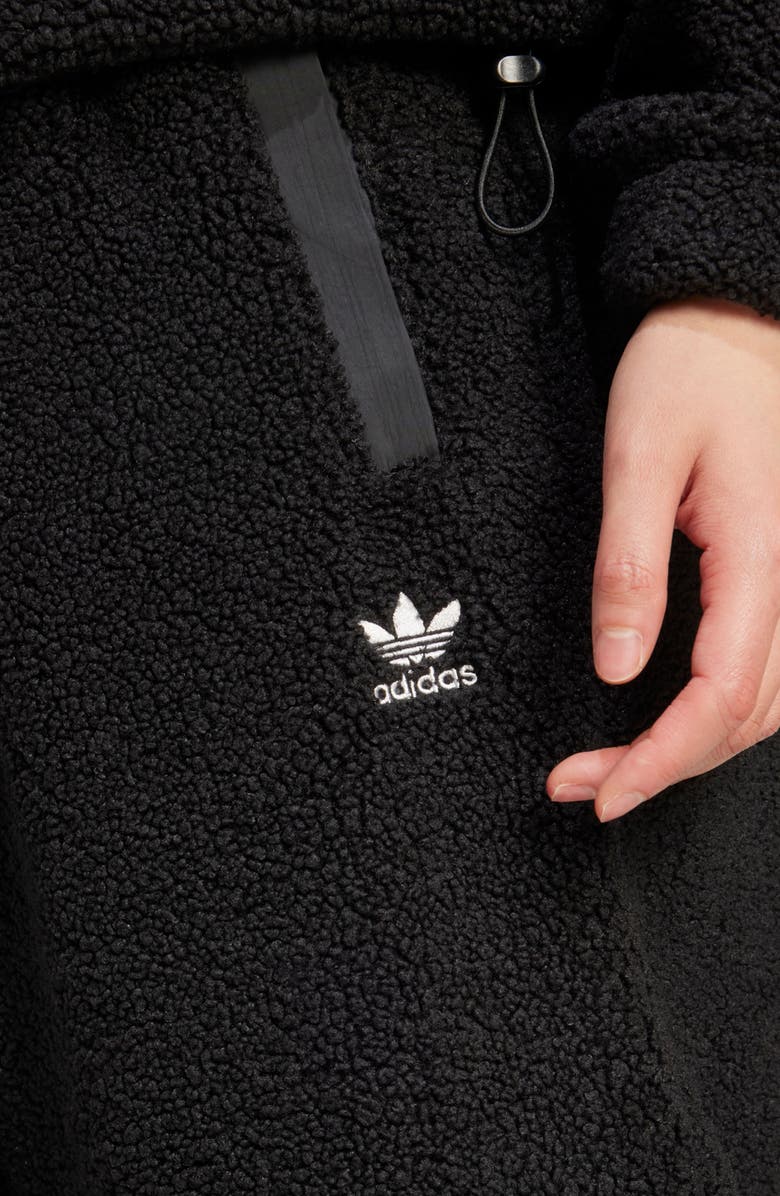 adidas Originals Recycled Polyester Teddy Fleece Track Pants, Alternate, color,